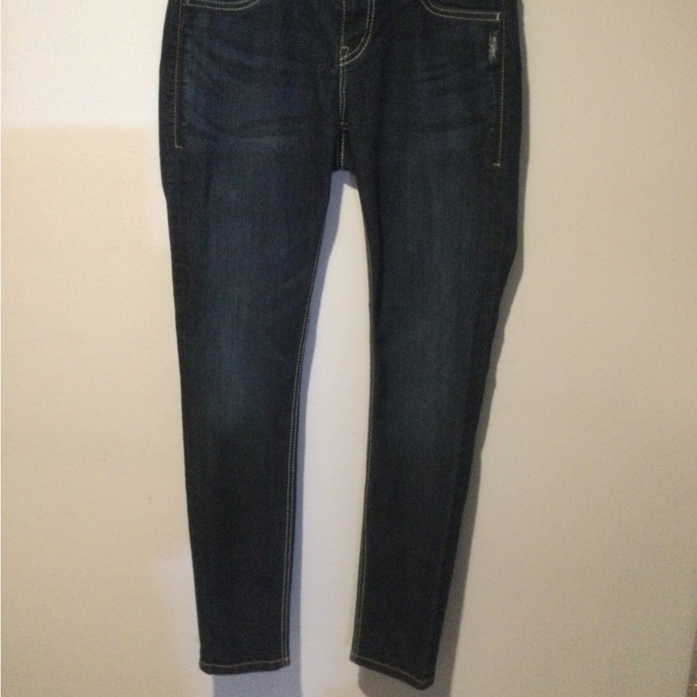 SILVER WOMENS SUKI JEGGINGS DARK WASH LOW RISE JEANS 28x31 ACTUAL 30x 30 1/2